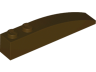 Brick Curved 6 x 1 in Dark Brown