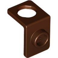 Minifig Neckwear Bracket [One Stud] in Dark Brown