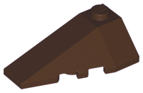 Brick Wedged, Sloped 4 x 2 Triple Left in Dark Brown
