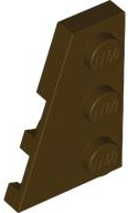 Wedge Plate 3 x 2 Left in Dark Brown