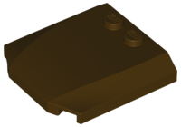 Brick Wedged, Curved Triple 4 x 4 x 2/3 with 2 Studs in Dark Brown