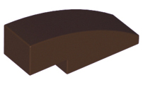 Brick Curved 3 x 1 No Studs in Dark Brown