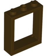 Window Frame 1 x 3 x 3 in Dark Brown