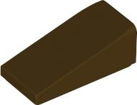 Brick Sloped 18° 2 x 1 x 2/3 in Dark Brown