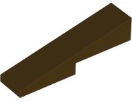 Brick Sloped 1 x 4 with 1 x 2 Cutout in Dark Brown