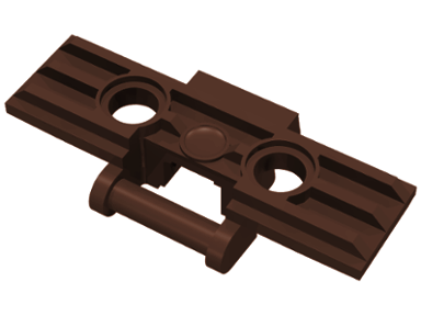 Technic Link Tread Wide with Two Pin Holes in Dark Brown