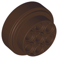Wheel 31 x 15 Technic, 7 Pin Holes in Dark Brown