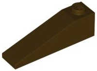 Brick Sloped 18° 4 x 1 in Dark Brown
