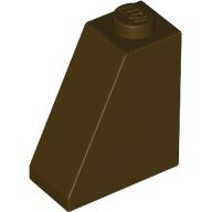 Brick Sloped 65° 2 x 1 x 2 in Dark Brown