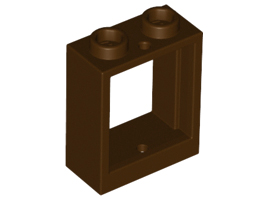 Window 1 x 2 x 2 Flat Front in Dark Brown