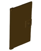Door 1 x 4 x 6 Smooth with Chamfered Handle Plinth in Dark Brown