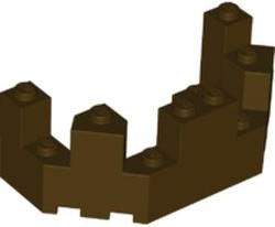 Castle Turret Top 4 x 8 x 2 1/3 in Dark Brown