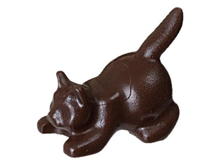 Animal, Cat, Kitten Crouching [Plain] in Dark Brown