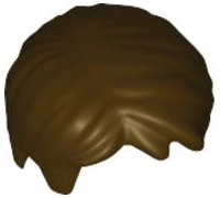 Hair Short, Tousled with Side Part in Dark Brown