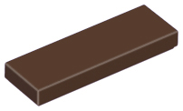 Tile 1 x 3 in Dark Brown