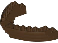 Boat Hull Section, Brick 16 x 10 x 3 in Dark Brown