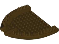 Boat Hull Section, Brick 16 x 13 x 2 in Dark Brown