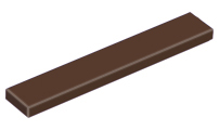 Tile 1 x 6 with Groove in Dark Brown