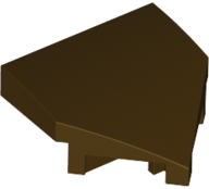 Brick Wedged, Curved 2 x 2 with Stud Notches in Dark Brown