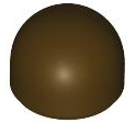Dome 1 x 1 x 2/3 in Dark Brown