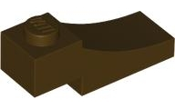 Brick Curved, 3 x 1 with 1/3 Inverted Cutout in Dark Brown