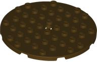 Plate Round 8 x 8 in Dark Brown