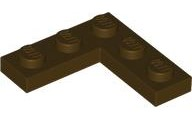 Plate 3 x 3 Corner in Dark Brown
