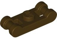Plate Special 1 x 1 with Handle on 2 Ends in Dark Brown