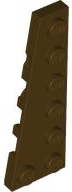 Wedge Plate 6 x 2 Left in Dark Brown