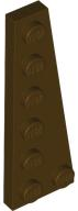 Wedge Plate 6 x 2 Right in Dark Brown