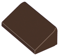 Brick Sloped 30° 1 x 2 x 2/3 in Dark Brown