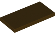 Tile 2 x 4 with Groove in Dark Brown