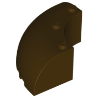 Brick Round Corner 6 x 6 x 2 in Dark Brown