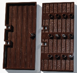 Door 1 x 5 x 8.5 Stockade in Dark Brown