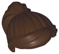 Hair Ponytail and Swept Sideways Fringe in Dark Brown