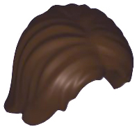Hair Mid-Length Tousled with Center Part in Dark Brown