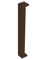 Support 2 x 2 x 13 with 5 Pin Holes in Dark Brown