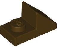 Brick Sloped 45° 2 x 1 with 2/3 Cutout [New Version] in Dark Brown