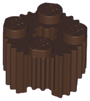Brick Round 2 x 2 [Grill] in Dark Brown