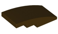 Brick Curved 4 x 2 No Studs in Dark Brown