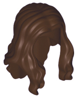 Hair Long Wavy with Centre Part in Dark Brown