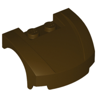 Vehicle Body, Wheel Arch / Mudguard 3 x 4 x 1 2/3 Low Profile, Curved Front in Dark Brown