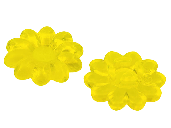 Clikits Icon, Flower 2 x 2 Small, 10 Petals with Pin [Polished] in Trans-Neon Yellow