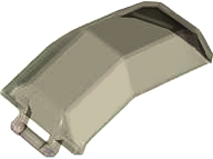 Windscreen 4 x 4 x 4 2/3 with Handle in Trans-Brown