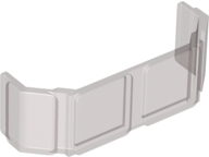 Glass for Train Front 2 x 6 x 2 in Trans-Brown