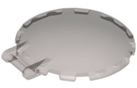 Dish 6 x 6 Inverted - No Studs with Handle in Trans-Brown