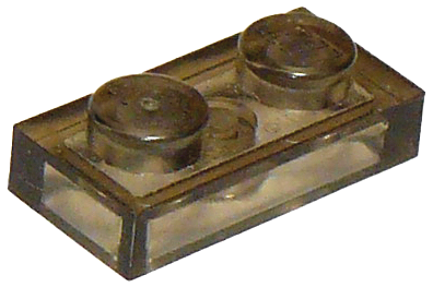 Plate 1 x 2 in Trans-Brown