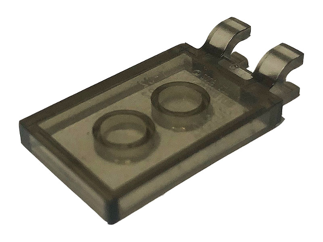 Tile Special 2 x 3 with 2 Clips [Thick U Clips] in Trans-Brown