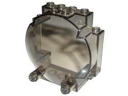 Windscreen 3 x 6 x 5 Bubble with Studs on Top [Plain] in Trans-Brown