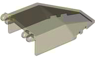 Windscreen 7 x 4 x 1 2/3 with Hinges in Trans-Brown